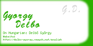gyorgy delbo business card